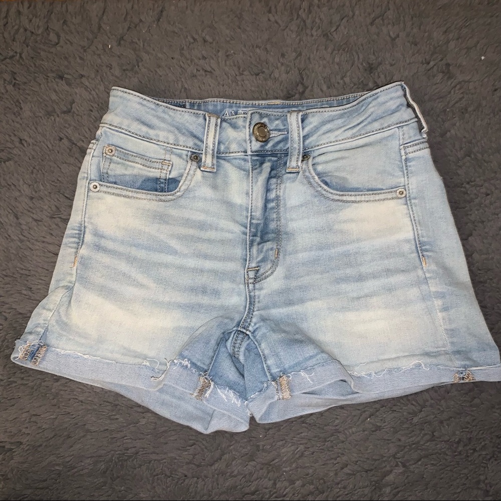 AEO🦅 Hi-Rise Light Wash Shorts